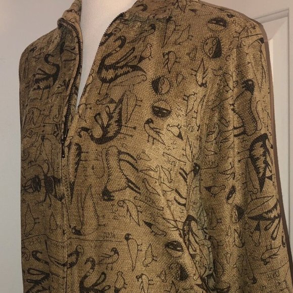 CHICOS DESIGN Shacket Jacket Egyptian Hieroglyphics Zip Womens 12 Chicos 2 - Picture 7 of 16